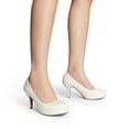 thumbnail image 3 of BURUDANI Women's New Classic Elegant Versatile Low Stiletto Heel Dress Platform Pumps Shoes, 3 of 9