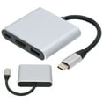 thumbnail image 3 of Adaptador Multi-Puerto Tipo-C, Aleación de Aluminio Gris Duradero 3 EN 1 TUPO-C Adaptador USB 3.0 Para Para, 3 of 7