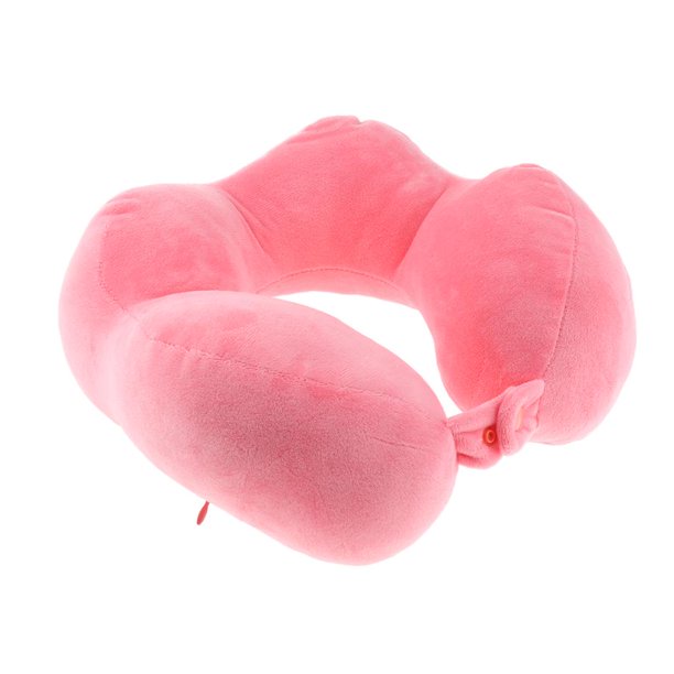 Almohada en U 1.8 × 11.8 × 4.72 pulgadas Funda extraíble para viajes Oficina en el hogar Rosado Zulema Almohada en forma de U para viajes en el cuello