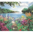thumbnail image 2 of Unknown 22x20 Gold Ornate Wood Framed with Double Matting Museum Art Print Titled - Kakeside Flowers II, 2 of 4