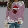 thumbnail image 2 of WEAIXIMIUNG Sweat-Shirt Décontracté de Noël pour Femmes Col Rond Manches Longues avec Imprimé Velours Double Face, 2 of 4