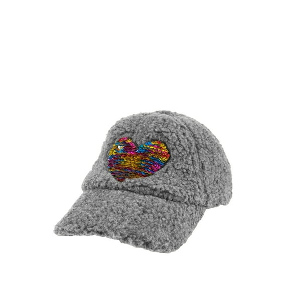Limited Too Sherpa Baseball Cap With Flip Sequin Icon