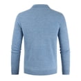thumbnail image 4 of Vedolay Mens Lightweight Sweaters 2023 Puff Sleeve Sweaters Loose Lightweight Knit Pullover Tops Blue,L, 4 of 5