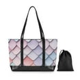 thumbnail image 7 of FORMRS Canvas Laptop Tote Bag for Women with 15.6" Computer Compartments Shoulder Handbag, Pink Art Pattern, 7 of 7