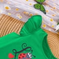thumbnail image 5 of Hienoo Little Girls 2 Piece Outfits Flutter Sleeve Graphic T Shirt & Shorts Set,2-Piece, 5 of 6
