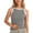 Black, variant on Wang6 Women High Neck Ribbed Tank Tops Striped Printed Sleeveless Slim Fit Summer Tops Causal Crew Neck Graphic T-Shirts Tees Red XL