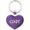 Purple, variant on Cindy - Names Female Metal Heart Keychain Key Chain Ring, Multiple Colors Available