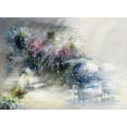 thumbnail image 2 of Haenraets, Willem 32x25 Black Ornate Wood Framed with Double Matting Museum Art Print Titled - Blue garden, 2 of 4