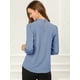 thumbnail image 5 of AllegK Dde San Patricio profesional Blusas de gade manlarcon cuello alto elegante pamujer Azul oscuro L, 5 of 6