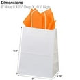 thumbnail image 2 of 50ct White Paper Gift Bags + 100ct Tangerine Gift Tissue (Flexicore Packaging), 2 of 2