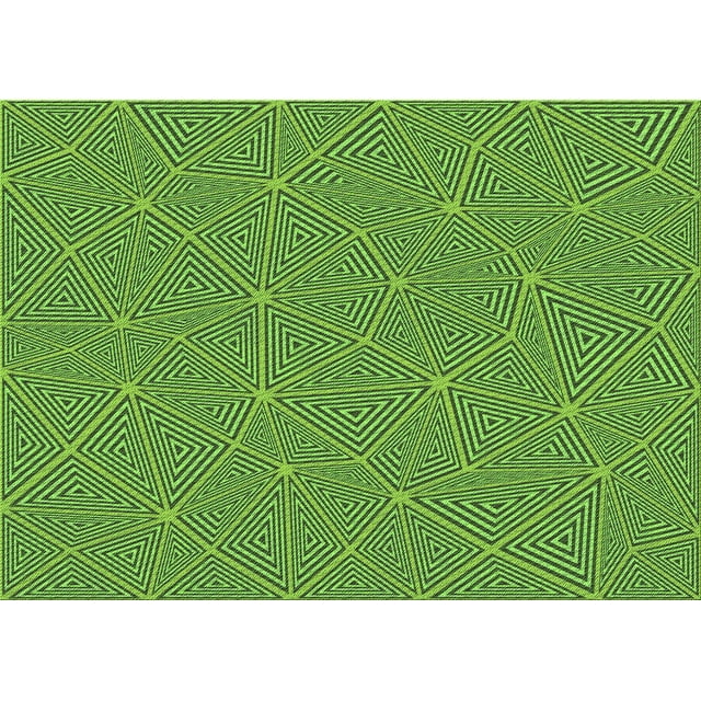 Ahgly Tapis Rectangulaire Lavable en Machine Intérieur Transitionnel Vert Vif, 8 Pieds x 12 Pieds