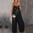 thumbnail image 2 of HAPIMO Wide Leg Jumpsuit for Women Summer Relaxed Elegant Casual Fashion Solid Splicing Trousers Cold Shoulder Sleeve V Neck Black M, 2 of 5