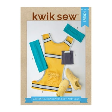 Kwik Sew Sewing Pattern R10821 (4360) - Armband, Headband, Belt and Running Vest, Size: A (S-M-L)