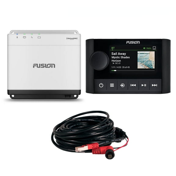 Garmin Fusion MS-WB675 Marine Hideaway Stereo with Digital Signal Processing (DSP) with MS-ERX400 Wired Remote, Black