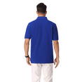 thumbnail image 3 of Zfeel Luxe Touch Men's Polo Shirt, 100% Cotton Plain Polo Shirt with Comfort & Style, Sport Royal, XS, 3 of 5