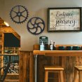 thumbnail image 5 of 2pcs Wooden Gear Wall Hanging Industrial Steampunk Style Gear Wheel Wall Decor, 5 of 6