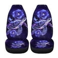 thumbnail image 4 of Binienty Floral Sea Turtle Car Seat Covers Front Seats Only Easy to Install Automobile Seat Covers Mats Pads for SUV Truck Van Car Interior Protection Set, 4 of 8
