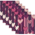 thumbnail image 6 of GZHJMY Valentine's Day Heart Cloth Napkins 4 Pack - 20x20In Soft Washable Dinner Napkin Home Decor Napkin for Dinners Weddings Cocktail Kitchen Decorative Washcloths, 6 of 7