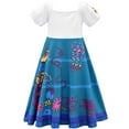 thumbnail image 3 of HAWEE Girls Dress Costume Princess Cosplay Dress Print Skirt Sets with Bag for Child, 3 of 6
