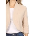 thumbnail image 5 of Women's Casual 3/4 Sleeve Bolero Open Front Cardigan Jacket, 5 of 6