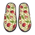 thumbnail image 1 of Balery Cherries and Ladybirds Pantuflas de Casa de Felpa Silenciosas con Diseño Estampado, Zapatillas Cómodas Antideslizantes de Algodón para Interior-Large, 1 of 8