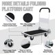 thumbnail image 3 of Carrito plataforma plegable con capacidad 330 lbs, ruedas de goma 4", acero resistente 29"x19" para carga y traslado, 3 of 7