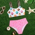 thumbnail image 2 of Pimfylm Girl Tankini Swimsuit Set Girls Swimsuit Cutout Bathing Suit Cute Two Piece Swimsuits for Teen Girls Swimwear High Waisted Tankini Pink,Size for 8-9 Years, 2 of 7