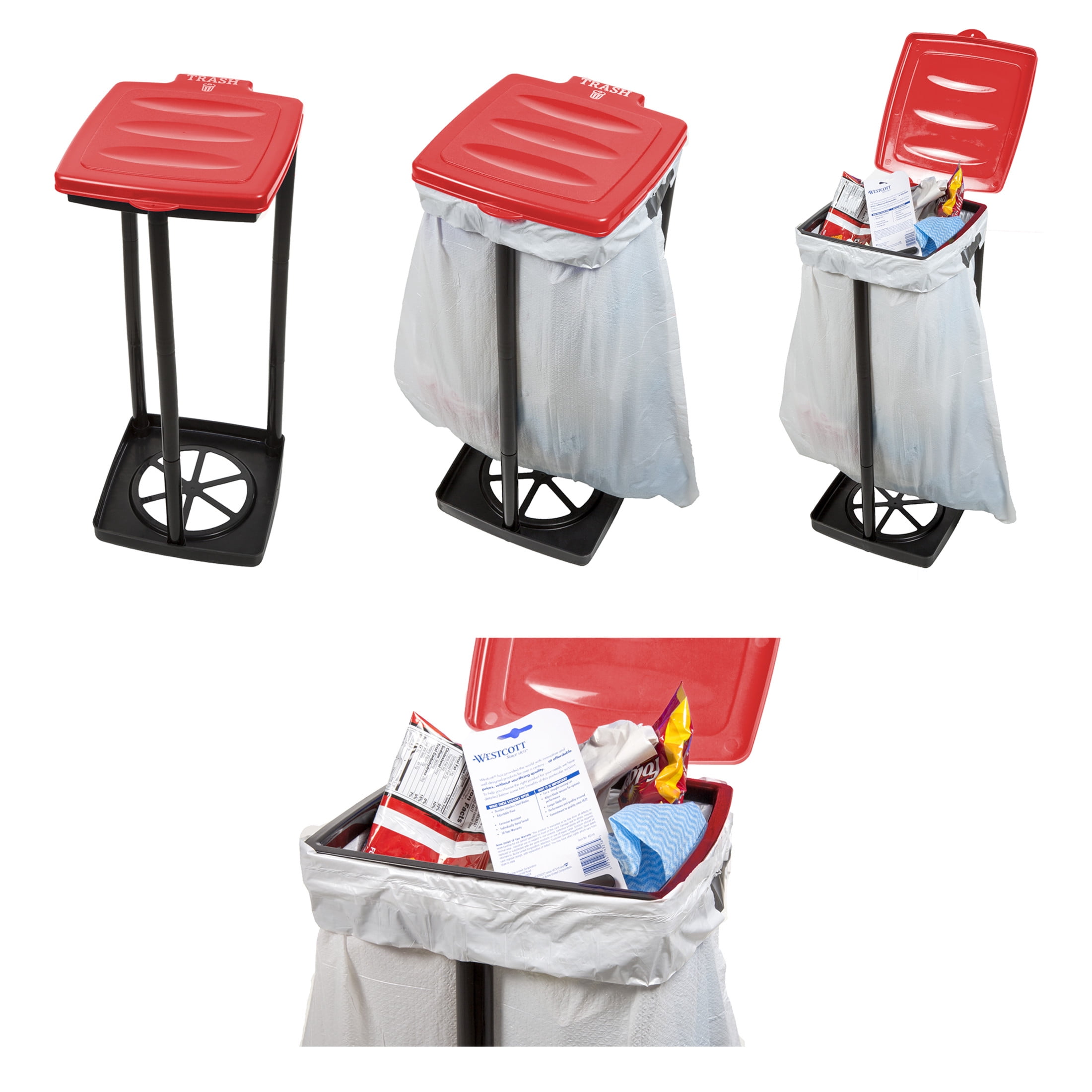 Garbage Trash Bag Holder Red Wakeman Outdoors
