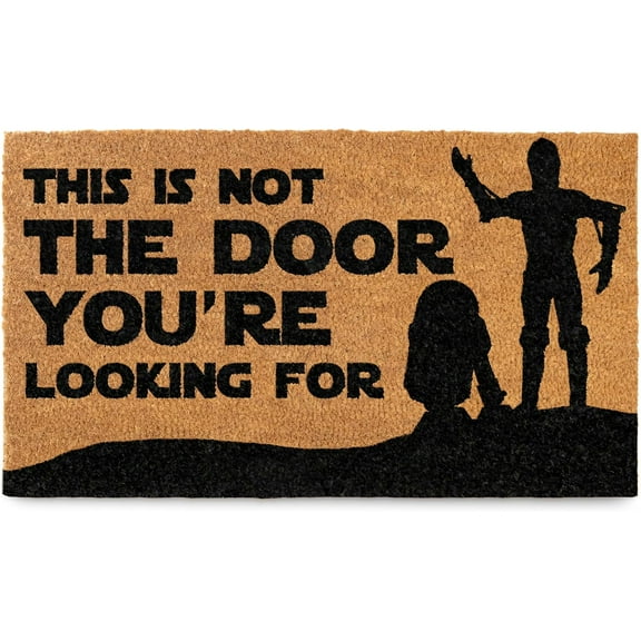 This Is Not The Door Youre Looking for Mat Star Welcome Doormat Nerdy Decor Geek Nerd 16x24 inch