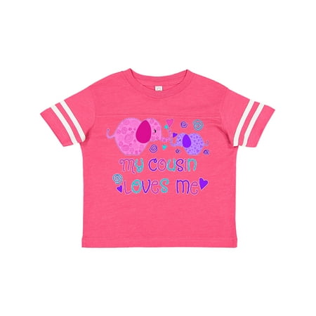 

Inktastic My Cousin Loves Me- cute elephants Gift Toddler Boy or Toddler Girl T-Shirt