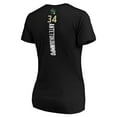 thumbnail image 3 of Women's Giannis Antetokounmpo Black Milwaukee Bucks Playmaker Name & Number V-Neck T-Shirt, 3 of 3
