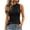 Black, variant on Cmtiyu Tank Tops for Women, Crew Neck Cinched Waist Sleeveless Ribbed Knit Tops, Casual Daily Slim Fit Blouses, S-2XL