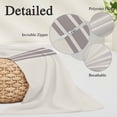 thumbnail image 6 of Simple Farmhouse Style, Body Pillow Cover, Pillowcase Protectors with Zipper, Breathable Decorative Throw Pillow Case Cover, Abstract Grey Geometric Stripe Pillow Shams for Couch Sofa 24x36Inch, 6 of 8