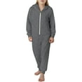 thumbnail image 3 of FAOWME Big Girls Boys Hooded Jumpsuits Long Sleeve Solid Color Zippers Comfortable Soft Romper Bodysuits For Daily Wear Dark Gray 7-8 Years, 3 of 9