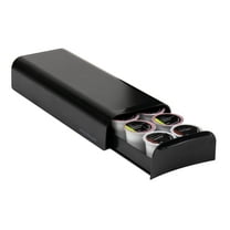 Mind Reader Plastic Single Serve Coffee Pod Organizer, 12-14 Coffee Pod Capacity, Black