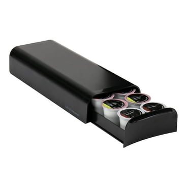 Mind Reader Plastic Single Serve Coffee Pod Organizer, 12-14 Coffee Pod Capacity, Black