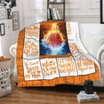 thumbnail image 2 of Basketball Throw Blanket, 60" x 50" Flannel Cool Basketballs Themed Printed Stuffed Plush Black Blankets, Soft Nap Throw Blanket for Home Boys Girls Women Basketball Lovers Gifts, 2 of 6