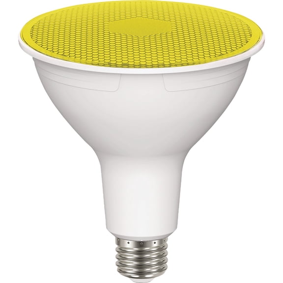 Satco S29484 11.5 Watt PAR38 LED Color Light Bulb, Yellow