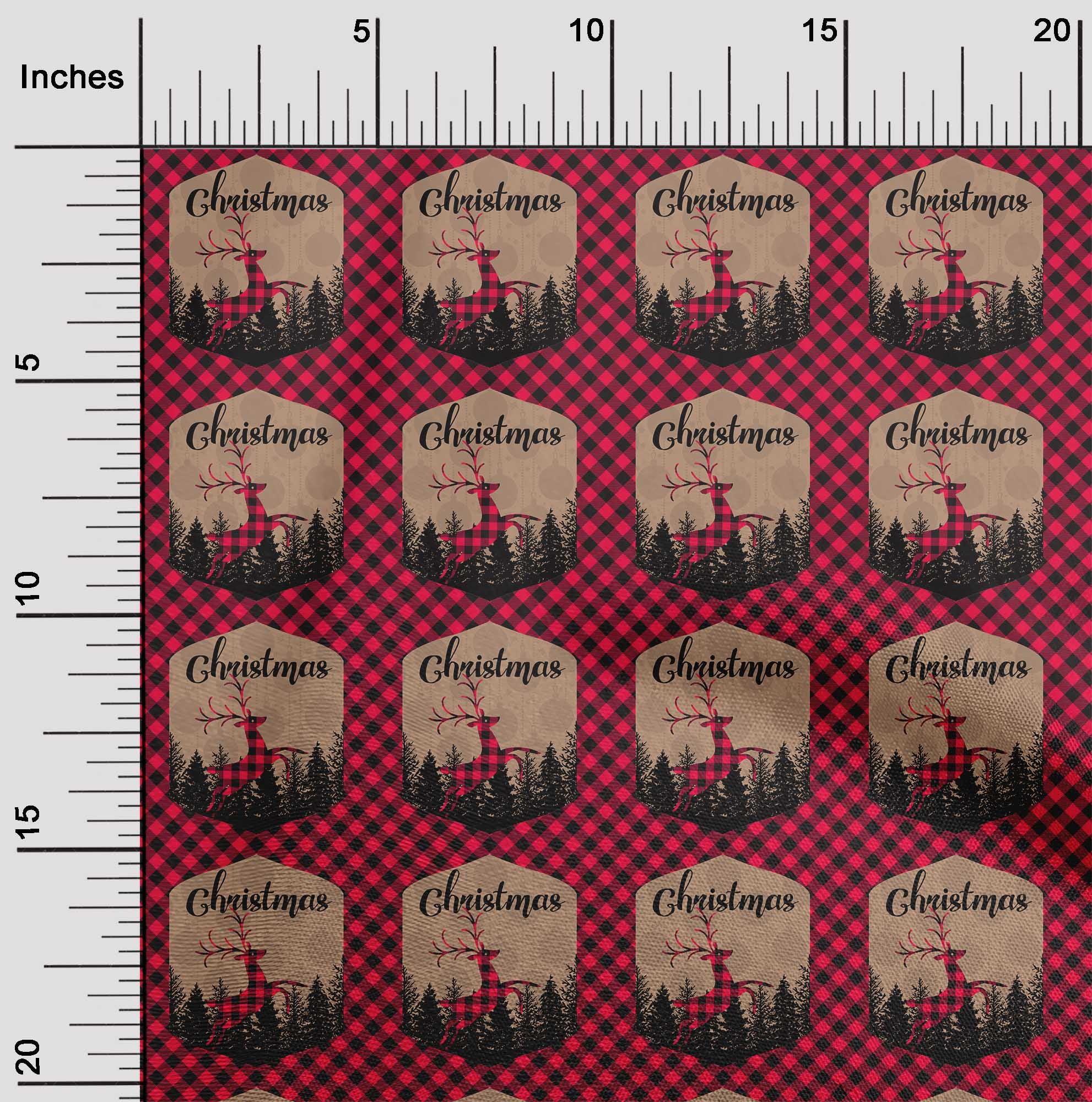 oneOone Rayon Red Fabric Merry Christmas Fabric For Sewing Printed Craft Fabric By The Yard 56 Inch Wide