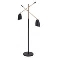 thumbnail image 3 of Zuo Tanner Floor Lamp - Matte Black & Brass, 3 of 5
