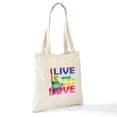 thumbnail image 6 of CafePress - Live Let Love Statue Of Liberty Tote Bag - Unisex Canvas Tote Bag, Beige, 1-Piece, 6 of 6