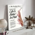 thumbnail image 3 of Trendy Baby Pink Newspaper Wall Art Life Is Better in Pink Posters 70s The New York Press Poster Prints Preppy Hot Girly Wall Decor for Cool Girl Room Dorm 12x16in Unframed, 3 of 14