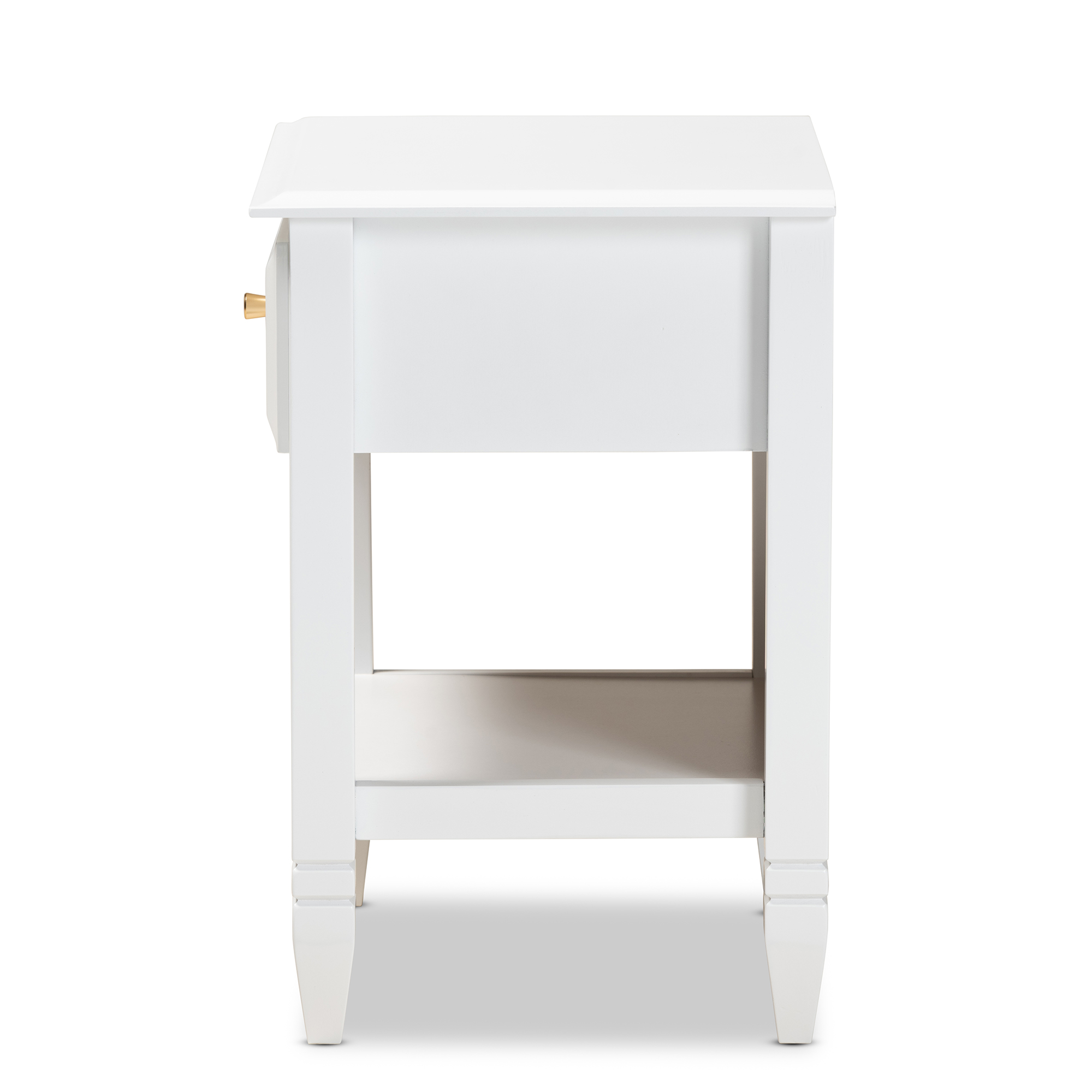 Baxton Studio Naomi Classic and Transitional White Finished Wood 1-Drawer Bedroom Nightstand - image 5 of 9