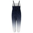 thumbnail image 4 of NAISIBABY Girls Suspenders Jumpsuit, Sleeveless Gradient Printed Causal Summer Romper Navy 3-4T, 4 of 5