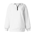 thumbnail image 4 of Dyegold Womens Oversized Half Zip Pullover Long Sleeve Sweatshirt Quarter Zip Trendy Hoodie Ouffits Teen Girls Fall Clothes, 4 of 6