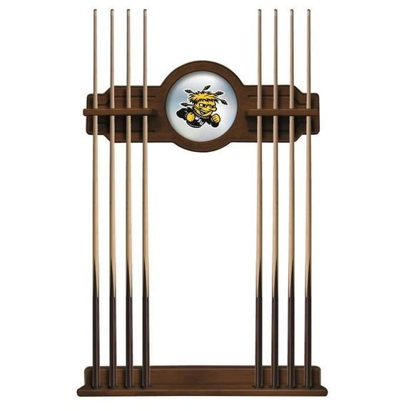 Wichita State University Solid Wood Cue Rack with a Chardonnay Finish