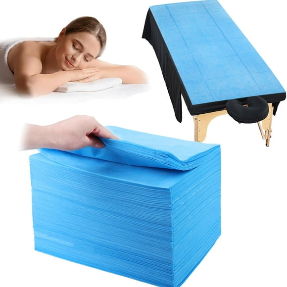 Sábanas desechables para mesa de masaje MRJ Blue, 100 unidades, impermeables