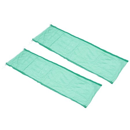43x15  Adjustable Birdcage Net Cover Feather Catcher Guard Parrot Airy Skirt  Green 2 Pack