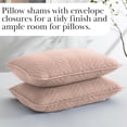 thumbnail image 6 of Southshore Fine Linens Oversized Quilt Bedding Set lightweight, prewash fabric soft coverlet bedspread 3-Piece with two matching shams (98 in wide x 98 in long), Chevron Rose Dust, Full / Queen, 6 of 9