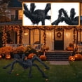 thumbnail image 3 of Halloween Giant Hairy Spider Decoration, Realistic Fuzzy Black Spider with Red Eyes, Flexible Metal Legs Plush Body for Haunted House Yard Lawn Indoor Outdoor Party Decor 11.7", 3 of 5